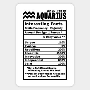 Aquarius Zodiac Personality Traits - Male Female Gender Neutral Sticker